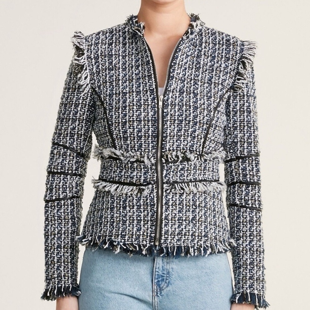 Walter Baker Baca Tweed Fringe Jacket